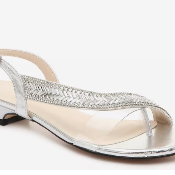 Touch Ups by Benjamin Walk Eleanor Elegant Silver Women's Sandals sz 9 nwob - Picture 1 of 5